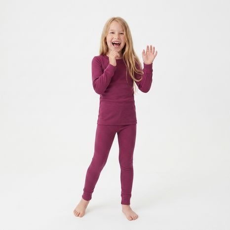 LENJERIE FUNCȚIONALĂ CU USCARE RAPIDĂ PENTRU FETE - SET TRICOU ȘI PANTALONI PD1174-01 FUCHSIA