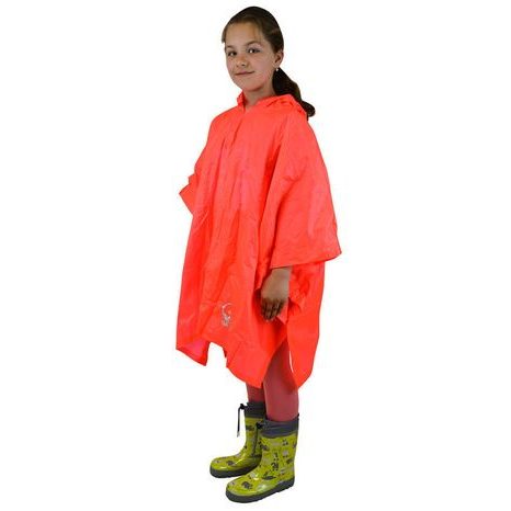 Poncho neon din PVC, Pidilidi, PL0066-17, portocaliu