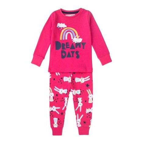 Pijamale pentru fete, scurte, Minoti, TG PYJ 12, roz