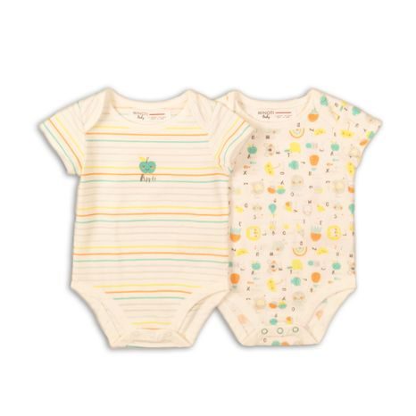 Body Infant 2 Pack, Minoti, ABC 5, Fehér