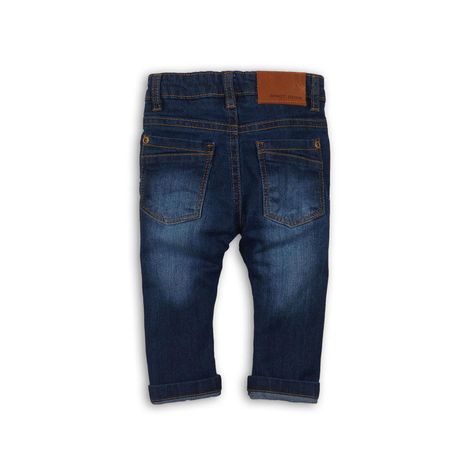 Nohavice chlapčenské džínsové s elastanom, Minoti, CRAFTED 6, tmavě modrá 