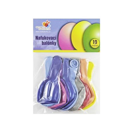 Balónik nafukovacie - sada 10ks METALICKÉ 26cm, Smart Balloons, W040587