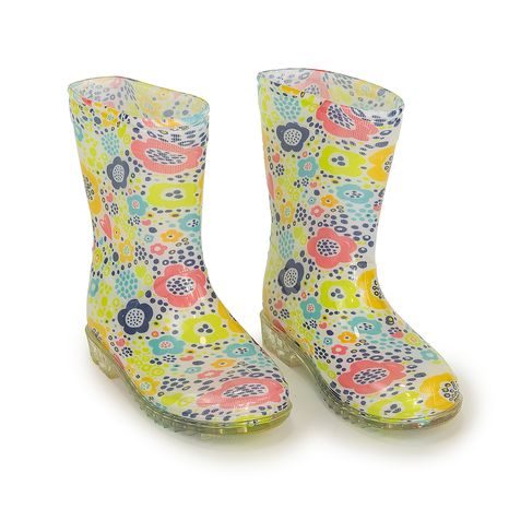 DÍVČÍ HOLÍNKY PVC - POTISK KVĚTINY, PIDILIDI, PL0038-13,  BÍLÁ