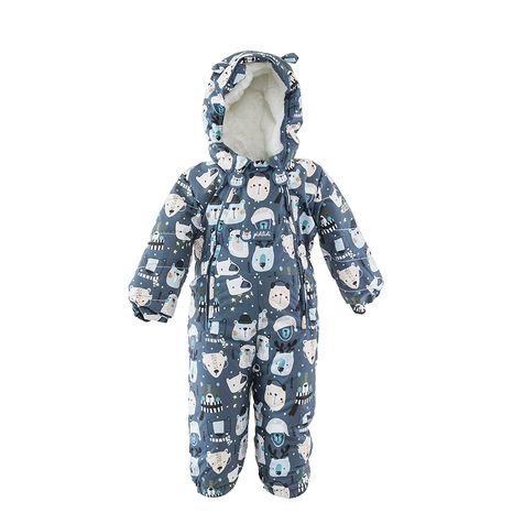 CHLAPČENSKÁ ZIMNÁ KOMBINÉZA S KOŽÚŠKOM, PIDILIDI, PD1129-02, MODRÁ