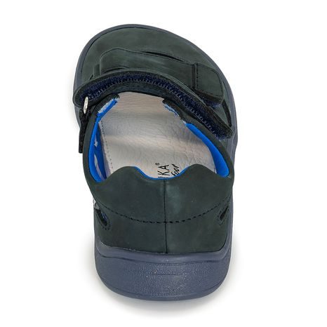 CHLAPČENSKÉ SANDÁLE BAREFOOT PADY DENIM, PROTÉZA, TMAVOMODRÉ