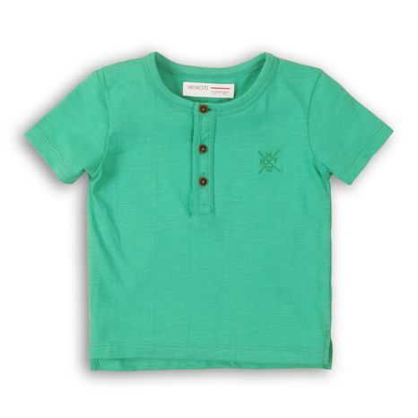 Tričko chlapčenské s krátkym rukávom, Minoti, 1HENLEY 5, zelená 