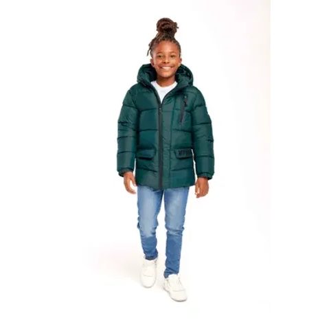 CHLAPČENSKÁ ZIMNÁ BUNDA PUFFA, MINOTI, DIVÍZIA 2, ZELENÁ
