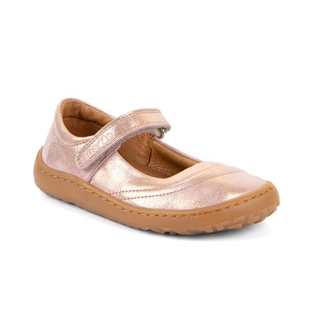 LÁNY BAREFOOT BŐR BALERINA CIPŐ MARY J PINK/GOLD FRODDO G3140195-1