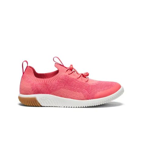 Dívčí tenisky barefoot kompromis KEEN KNX KNIT LACE YOUTH dubarry/star white