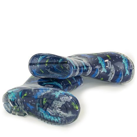 CHLAPECKÉ HOLÍNKY PVC - POTISK ŽRALOK, PIDILIDI, PL0036-04,  MODRÁ