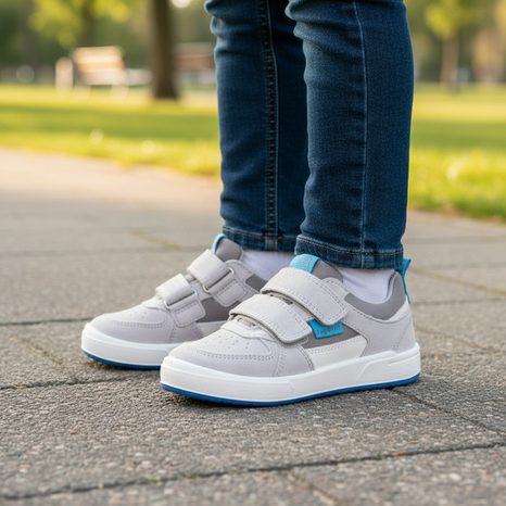 TENISI PENTRU COPII MAVERICK LIGHT GREY/TURQUOISE SUPERFIT 1-100107-2500