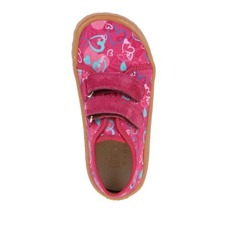 DIEVČENSKÉ PLÁTENÉ BAREFOOT TENISKY CANVAS FUXIA+ FRODDO G1700440-24