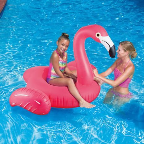 Felfújható flamingó vízben 140 x 136 cm, Wiky, w105366