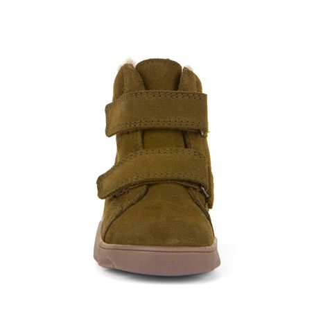 CHLAPECKÉ ZIMNÍ BAREFOOT BOTY ZERU TEX FURRY OLIVE, FRODDO, G2110149-4, ZELENÁ