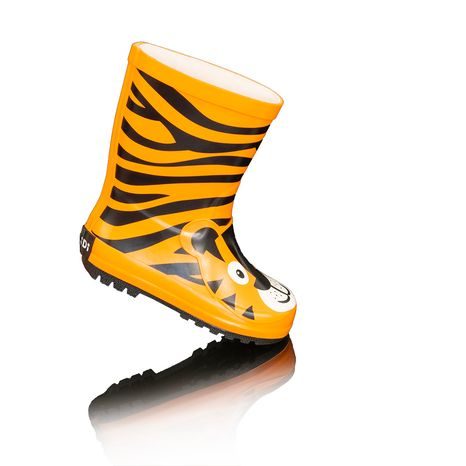 DĚTSKÉ HOLÍNKY GUMOVÉ - POTISK TYGR, PIDILIDI, PL0043-17,  ORANŽOVÁ