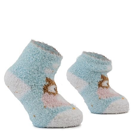 PONOŽKY DÍVČÍ FLUFFY S PROTISKLUZEM - 2PACK, PIDILIDI, PD0147-01, HOLKA