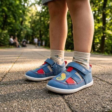 CHLAPČENSKÉ BAREFOOT SANDÁLE LONA LAGARTO INDIGO BIOMECANICS 262343-A631