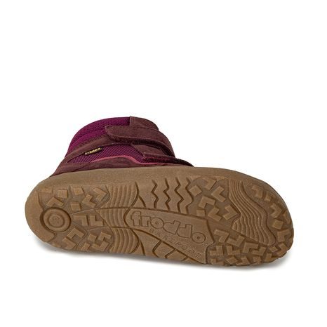 DÍVČÍ ZIMNÍ BAREFOOT BOTY TEX WINTER BORDEAUX, FRODDO, G3160233-7, ČERVENÁ