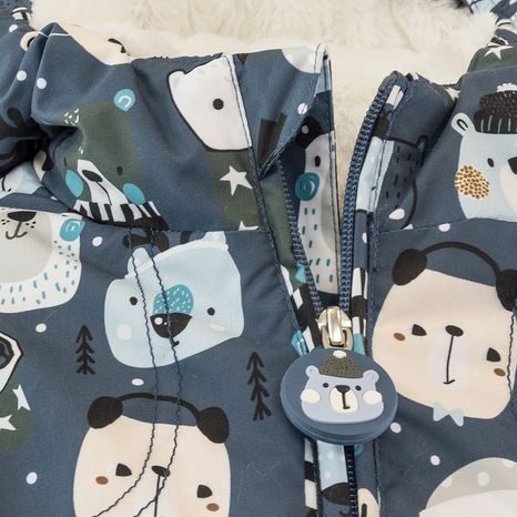 CHLAPČENSKÁ ZIMNÁ BUNDA S KOŽUŠINOU, PIDILIDI, PD1130-02, MODRÁ