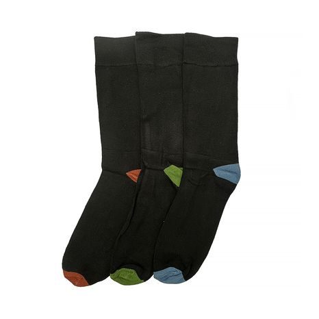 PÁNSKÉ VYSOKÉ PONOŽKY BAMBUSOVÉ - 3PACK PIDILIDI PD0153-02 ČERNÁ
