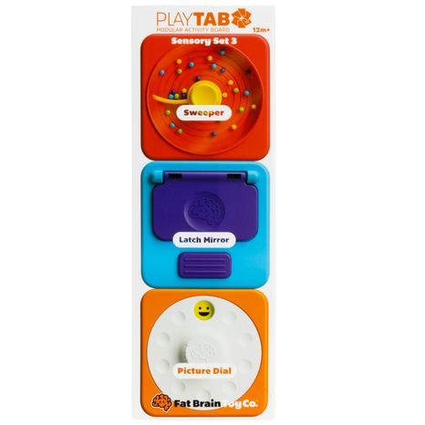 SADA TŘÍ INTERAKTIVNÍCH MAGNETICKÝCH ČTVERCŮ FAT BRAIN PLAYTAB TILE SET 3