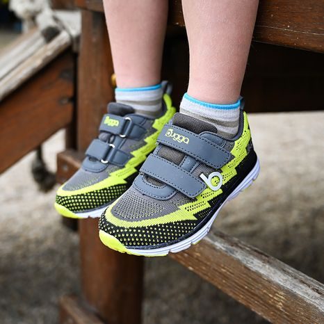 DĚTSKÉ LEHKÉ SPORTOVNÍ TENISKY BUGGA HONE GRAY/YELLOW/BLACK