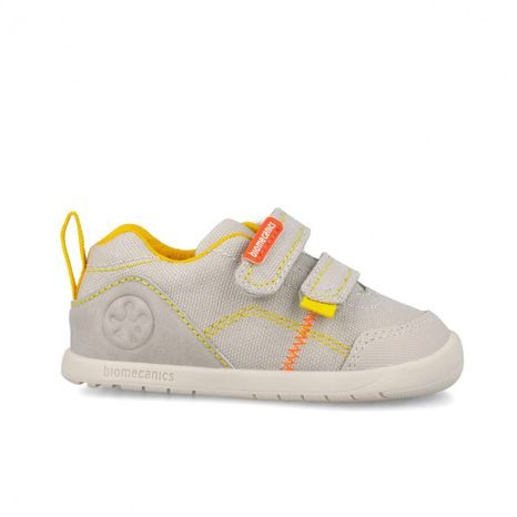 CHLAPČENSKÉ BAREFOOT PLÁTENÉ TENISKY LONA BASICA BEIGE Y AMARILLO BIOMECANISC 262190-C891