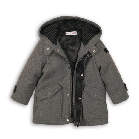 Coat Boyish Woolen bélelt haj, Minoti, Party 2, Szürke