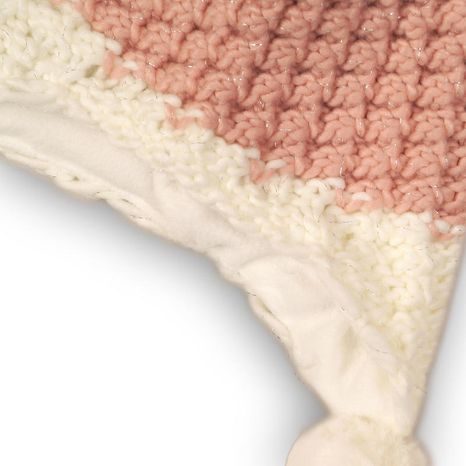 ČEPICE ZIMNÍ DÍVČÍ S BAMBULEMI, MINOTI, DEER 15, RŮŽOVÁ