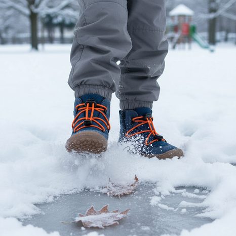 CHLAPECKÉ CELOROČNÍ BAREFOOT BOTY TEX TRACK DENIM FRODDO G3110257-1 - SVĚTLE MODRÁ