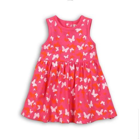 Šaty dievčenské bavlnené, Minoti, PERFECT 3, růžová 
