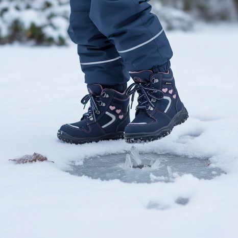 DÍVČÍ ZIMNÍ BOTY ŠNĚROVACÍ HUSKY1 GTX, SUPERFIT, 1-000046-8000, MODRÁ