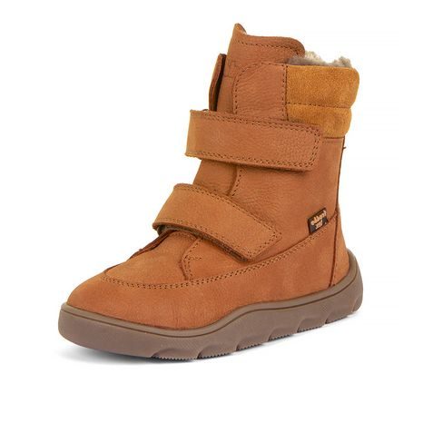 DĚTSKÉ ZIMNÍ BAREFOOT BOTY ZERU TEX WINTER COGNAC, FRODDO, G3160240-2, HNĚDÁ