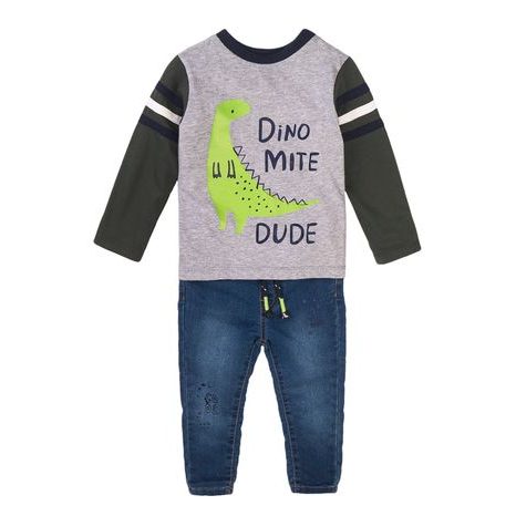 Set pentru băieți - tricou și pantaloni din blugi, Minoti, Mite 5, băiat