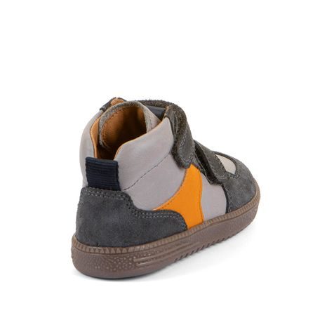 DETSKÉ CELOROČNÉ KOŽENÉ ČLENKOVÉ BAREFOOT TOPÁNKY LOOP HIGH-TOPS GREY FRODDO G2110157-3