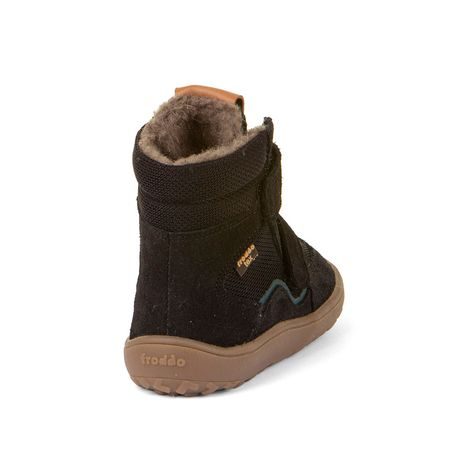 DĚTSKÉ ZIMNÍ BAREFOOT BOTY TEX WINTER BLACK, FRODDO, G3160233-4, ČERNÁ