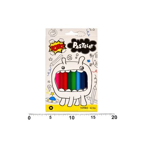 Creioane colorate Jumbo 12 buc, TOTO, W811047