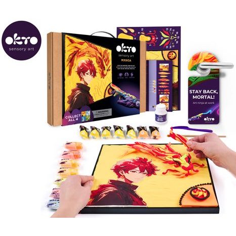 KREATIVNÍ SADA OKTO MANGA 3D OBRAZ S MOTIVEM ŽIVLU OHEŇ