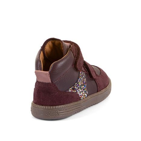 DIEVČENSKÉ CELOROČNÉ KOŽENÉ ČLENKOVÉ BAREFOOT TOPÁNKY LOOP HIGH-TOPS DARK BORDEAUX FRODDO G2110157-4
