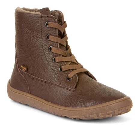 Dětské zimní barefoot boty TEX LACES Brown, Froddo, G3160236-1, hnědá