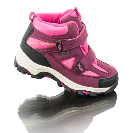 Téli cipő 2 szalag, vízálló membrán, bugga, b00126-03, rózsaszín