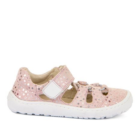 DÍVČÍ BAREFOOT SANDÁLY ELASTIC PINK+ FRODDO G3150262-7 RŮŽOVÁ