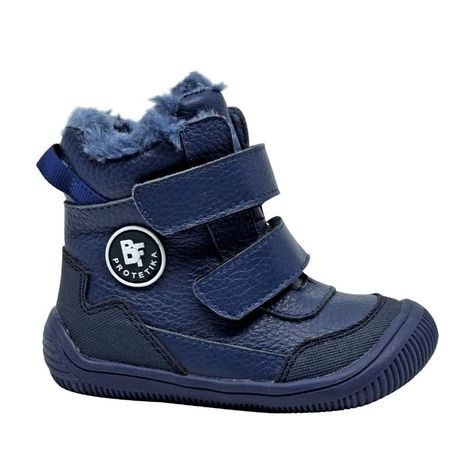 Fiú téli csizma Barefoot TARIK NAVY, PROTETIKA, kék