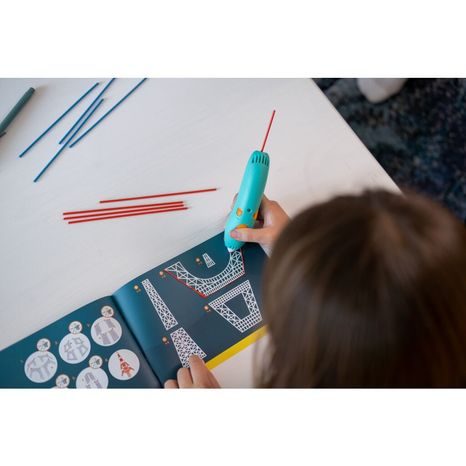 3D PERO 3DOODLER START + A 72 NÁPLNÍ + 10 ŠABLON, WIKY KREATIVITA, W039045