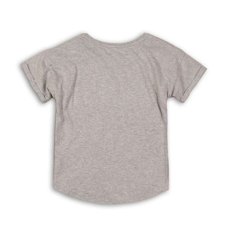 TRIČKO DÍVČÍ S KRÁTKÝM RUKÁVEM, MINOTI, UNION 2, ŠEDÁ