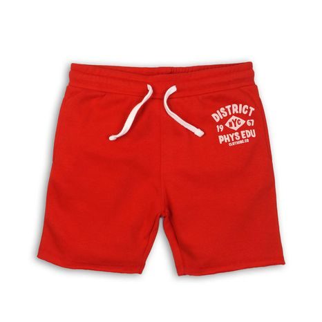 Kraťasy chlapecké, Minoti, KB FLEECE SHORT 9, červená