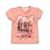 Tricou pentru fetițe, cu mânecă scurtă, Minoti, daydream 4, roz