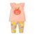 Kojenecká dívčí souprava - tričko a kalhoty, Minoti, Fruits 4, růžová
