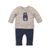 Dojčenský set bavlnený, tričko a nohavice, Minoti, IGLOO 1, modrá