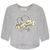 Tricou pentru fetițe, cu mânecă lungă, Minoti, GTP 1, gri